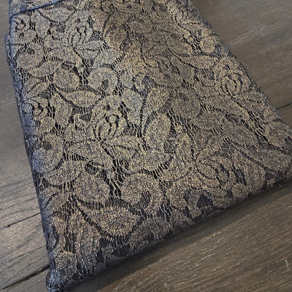 Elegant Black and Gold Lace  Size 2